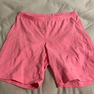 Pink biker shorts